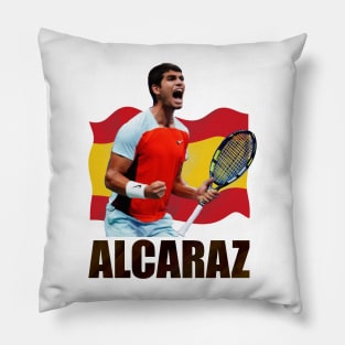 Carlos Alcaraz Tennis Player #1 US Open Spain Pillow