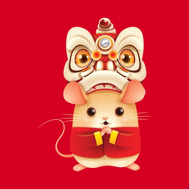 Year of the Rat - Dragon Dance Rat by zeeshirtsandprints