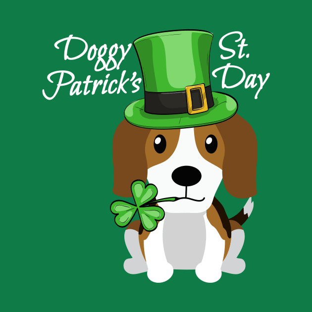 Doggy St. Patrick's Day Cute Beagle Dog Lovers Gift by peter2art