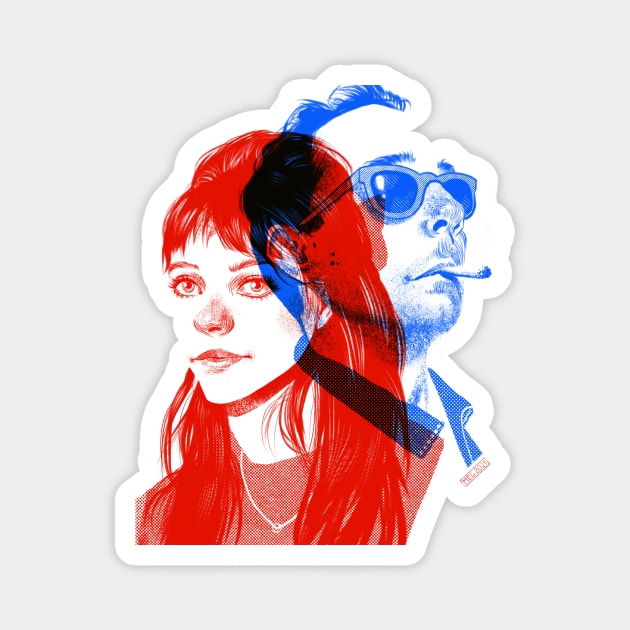 Karina and Godard Magnet by megglester