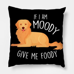 Golden Retriever Dog Moody Foody Pillow