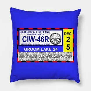 2025 Groom Lake S4 Military Permit Groom Lake UFO Pillow