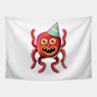 Colorful Birthday Monster Octopus (no shadow) Tapestry