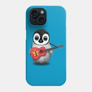 Baby Penguin Playing Vietnamese Flag Guitar Phone Case