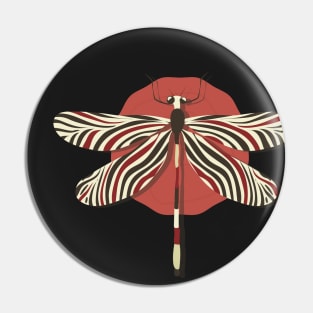 DragonFly Colorful wavey design wings sitting on the rose vector illustration Pin