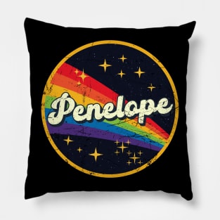 Penelope // Rainbow In Space Vintage Grunge-Style Pillow