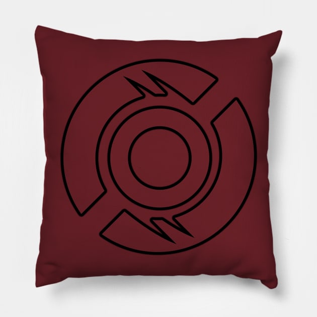 Rhydonium- Black Outline Pillow by Veraukoion