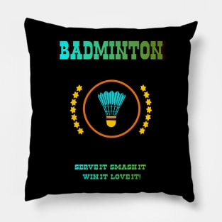 Badminton Smash it Pillow