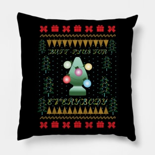 Butt Plug Ugly Christmas Sweater Pillow