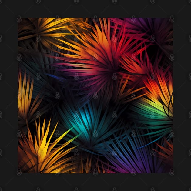 Rainbow Palm Leaves by Manafold