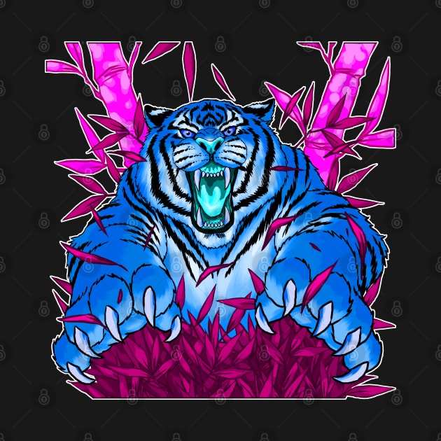 Blue Wild Tiger by ebayson74@gmail.com