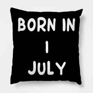 Born In 1 July Pillow