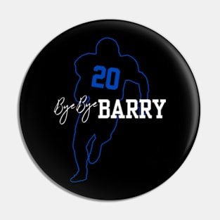 Bye Bye Barry -  Silhouette Outline blue Pin