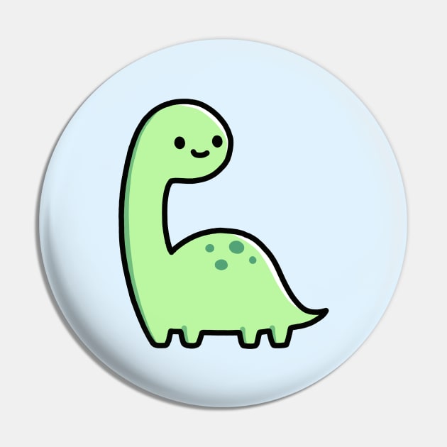 Brontosaurus Pin by littlemandyart