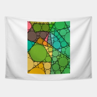 Yellow and Green Bubbles Tapestry