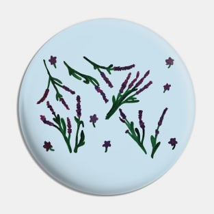 Lavender Painting with blue background Pin