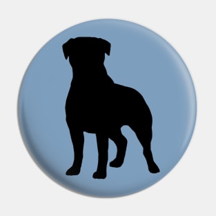 Rottweiler Silhouette Pin