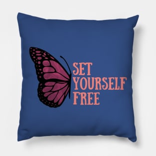 set yourself free butterfly 1 Pillow