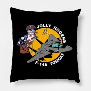 F-14 Tomcat - Jolly Rogers F14A Tomcat - Clean Style Pillow