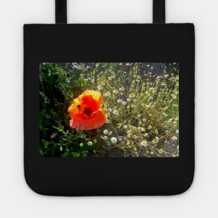 Red Poppy Daisy Chain Nature's Garden Tote