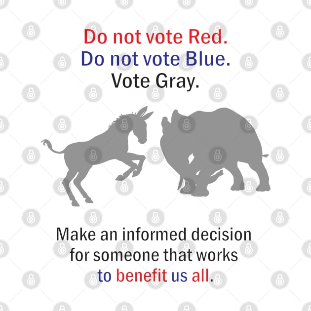 Vote Red Blue Gray by KEWDesign