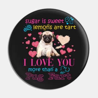 Funny Valentine Pug Pin