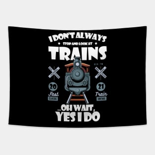 I Don't Always Stop Look At Trains Best Gift For Enthusiasts Tapestry