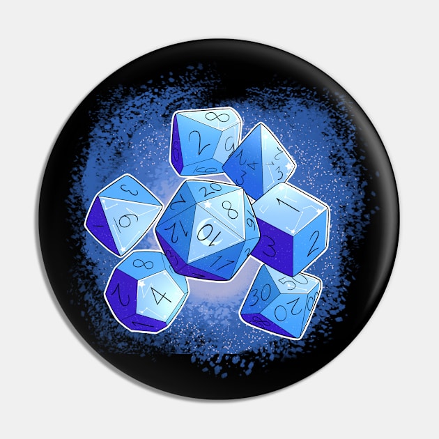 Constellation Blue Dice Set Pin by WhisperingDusk