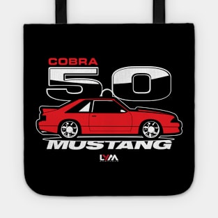 Foxbody 5.0 Ford Mustang Side COBRA Red Tote