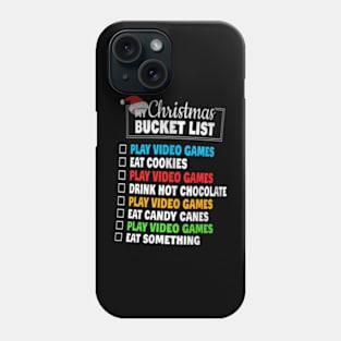 Xmas Bucket List Video Games Christmas Phone Case