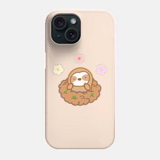 Cute Happy Groundhog Day Sloth Phone Case