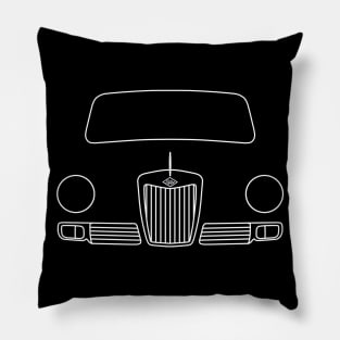 Riley Elf 1960s classic car outline graphic (white) Pillow