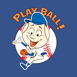 Play Ball! Mets Baseball Mascot Mr Met T-Shirt