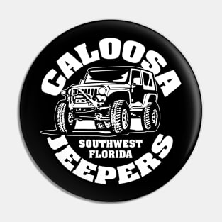 Hoodie White Logo Caloosa Jeepers Pin