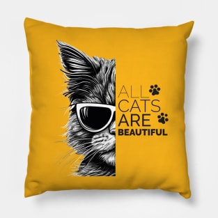 All cats are beautiful. Pillow