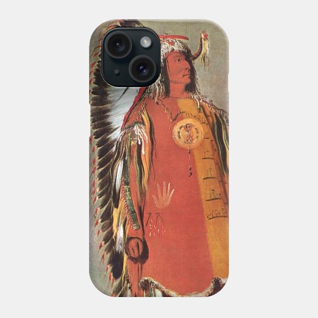 Mato-Tope, Second Chief of the Mandans by George Catlin Phone Case by MasterpieceCafe