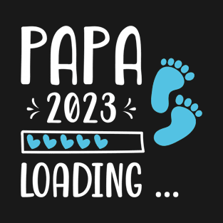 Papa 2023 Loading Expectant Dad To Be T-Shirt