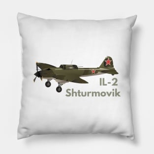 Il-2 Shturmovik WW2 Soviet Aircraft Pillow