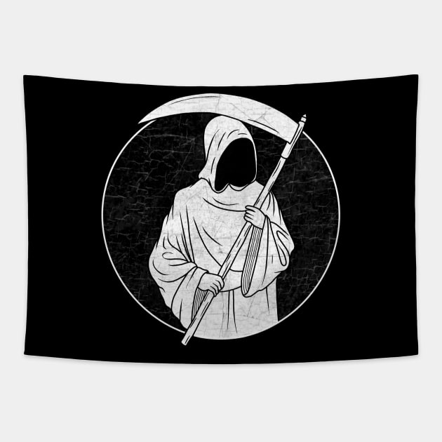 Grim Reaper Tapestry by valentinahramov