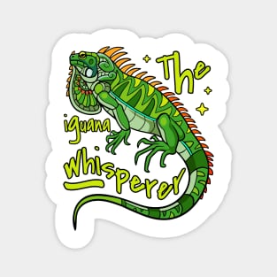 The Iguana Whisperer Funny Iguana Lizard Pun Zentangle Art Color Magnet