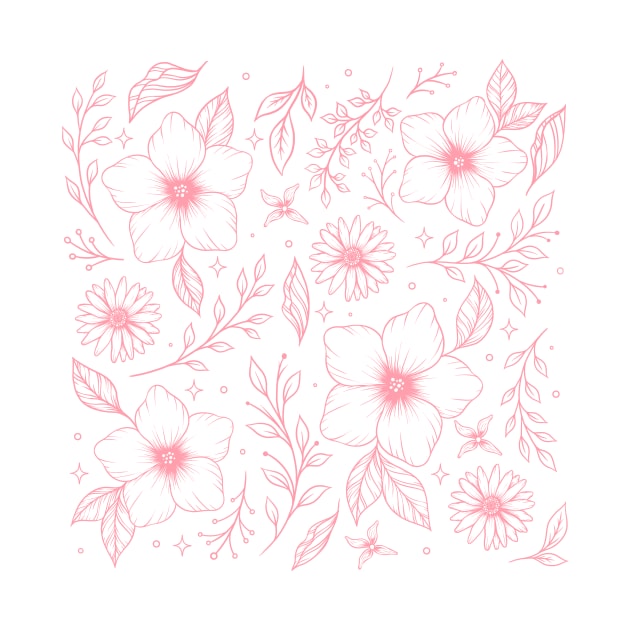 Floral Pattern - Pink by Episodic Drawing