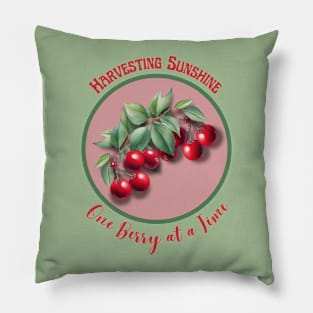 Berry picker, harvesting sunshine Pillow