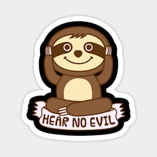 Sloth Hear No Evil Magnet