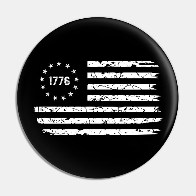 1776 Patriotic Flag Pin by Stars N Stripes 