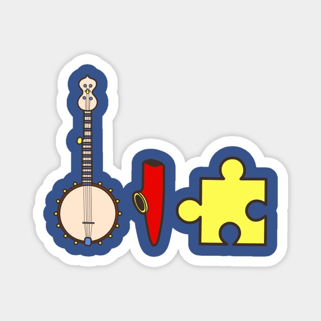 Banjo icons Magnet by hoborobo