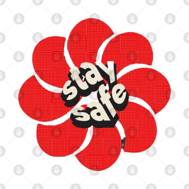 Stay safe red flower pattern by RubyCollection