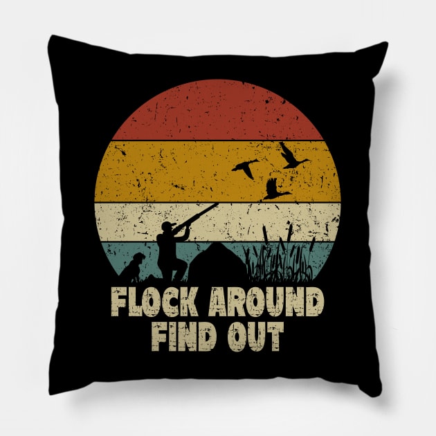 Flock Around Find Out Pillow by Etopix