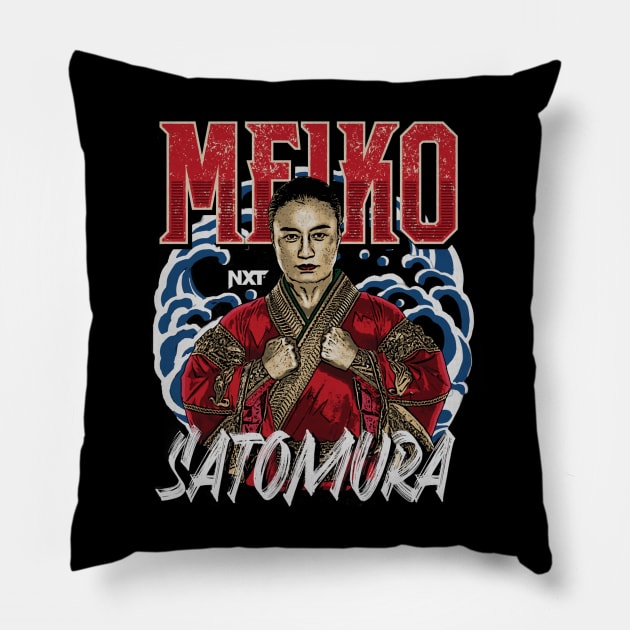 Meiko Satomura Waves Pillow by MunMun_Design