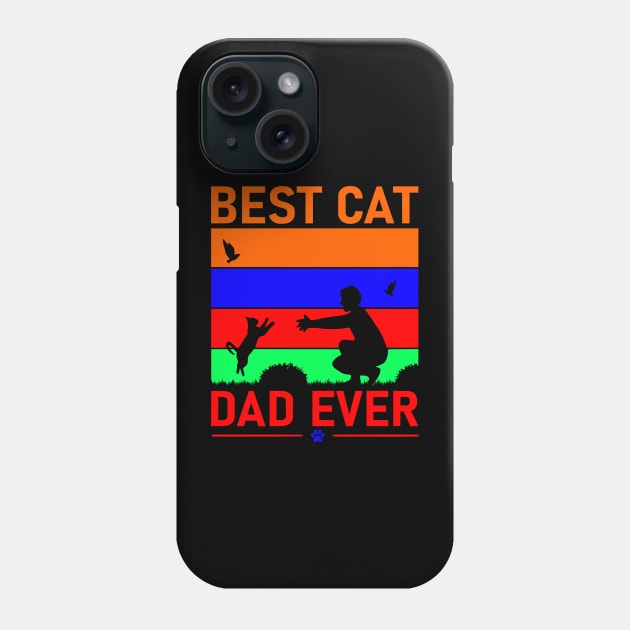 Vintage Best Cat Dad Ever Phone Case by VisionDesigner