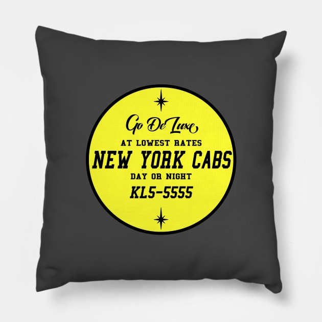 New York Cabs Pillow by Vandalay Industries